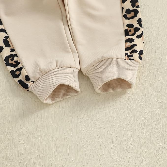 Kupretty Baby Girl Fall Winter Clothes Toddler Outfit Letters Graphic Crewneck Sweatshirts + Joggers Pants Set