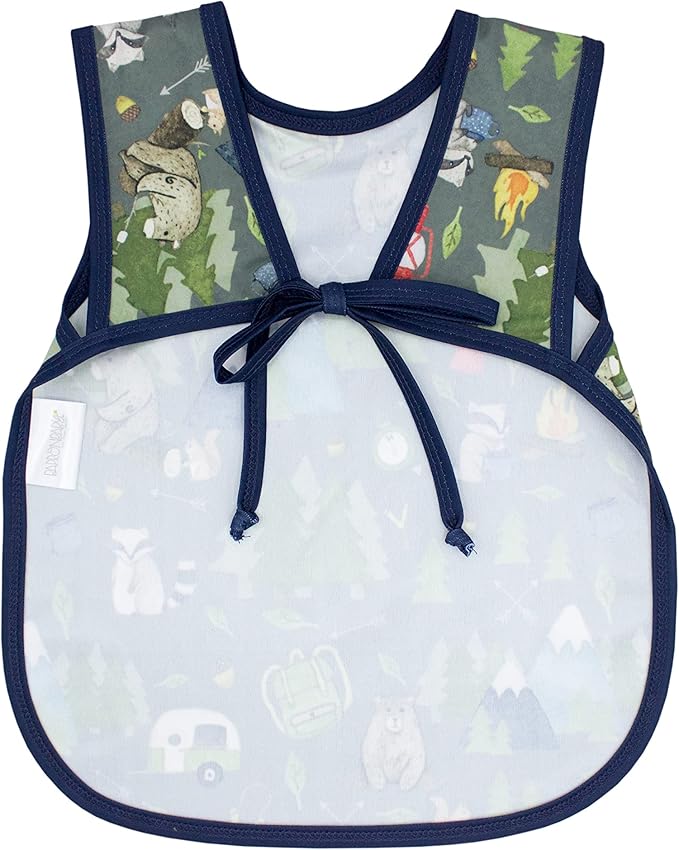 BapronBaby Animal Prints Bapron - No Neck Tie Safer Bib - Baby & Toddler - Soft Waterproof - PVC, BPA & Phthalate Free - 6m+