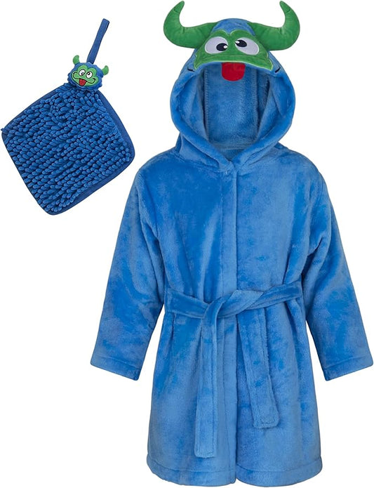Rising Star Baby Toddler Robe Or Kids Robe for Girls and Boys - Kids & Baby Bath Robe Spa Set with Washcloth or Slippers