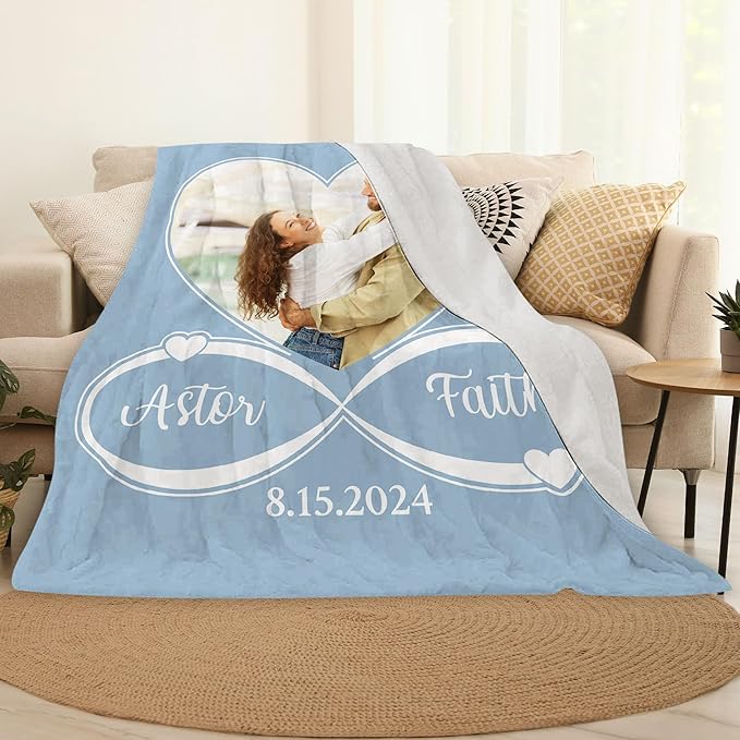 Personalized Blanket with Photos Custom Blanket with Picture Customized Blanket with Picture Blanket Customized Gift for Grandma Grandpa Mon Dad