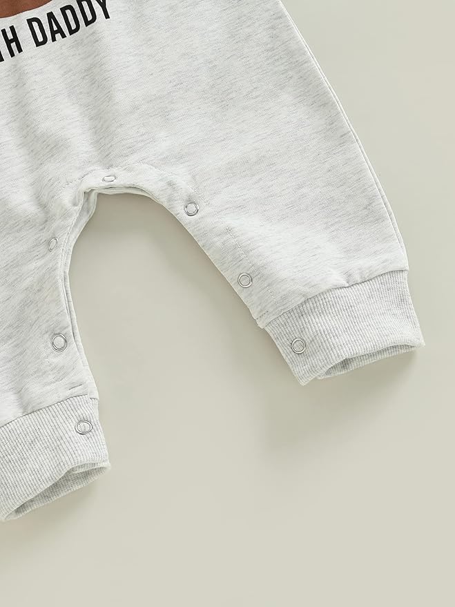 Honganda Infant Baby Boys Girls Football Season Jumpsuit Watch Football with Daddy Funny Romper Playsuit Sweatshirt