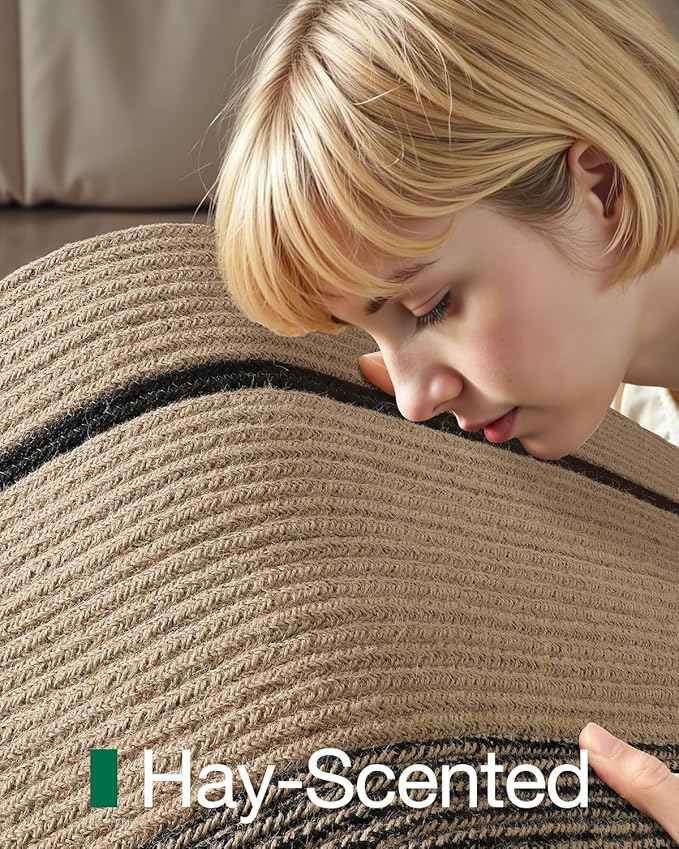 LUMI Jute Area Rug 4x6 for Living Room, Natural Handwoven Rugs Non Slip, Farmhouse Braided Carpets No Shedding for High Traffic, Dining Room, Indoor, Outdoor, Patio