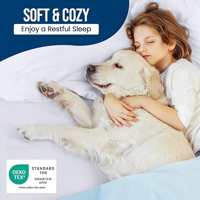 Utopia Bedding Waterproof Mattress Protector RV King Size, Premium Terry Mattress Cover 200 GSM, Breathable, Fitted Style with Stretchable Pockets (White)