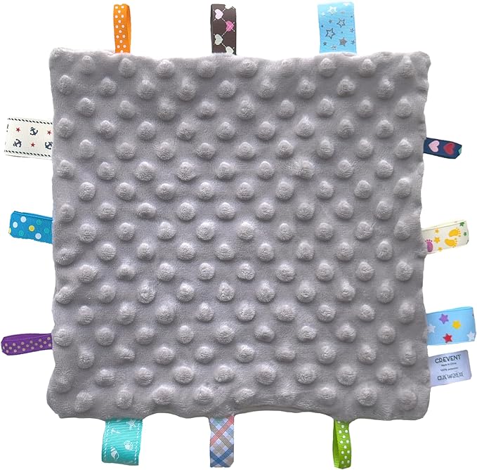 CREVENT Soft Plush Animal Face Security Blankets for Boys and Girls, Great Gifts for Birthday Baby Shower (Bunny + Tag)