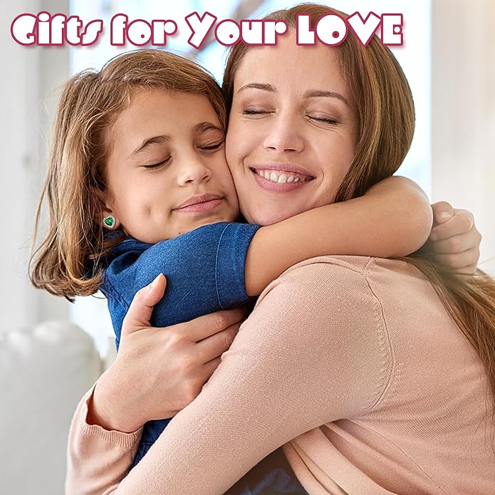 THUNARAZ Hypoallergenic Screw Back Earrings for Girls Women Surgical Stainless Steel Stud Earrings for Sensitive Ears Cute Butterfly Flower Heart CZ Screwback Earring Kid Toddler Girls Jewelry Gift