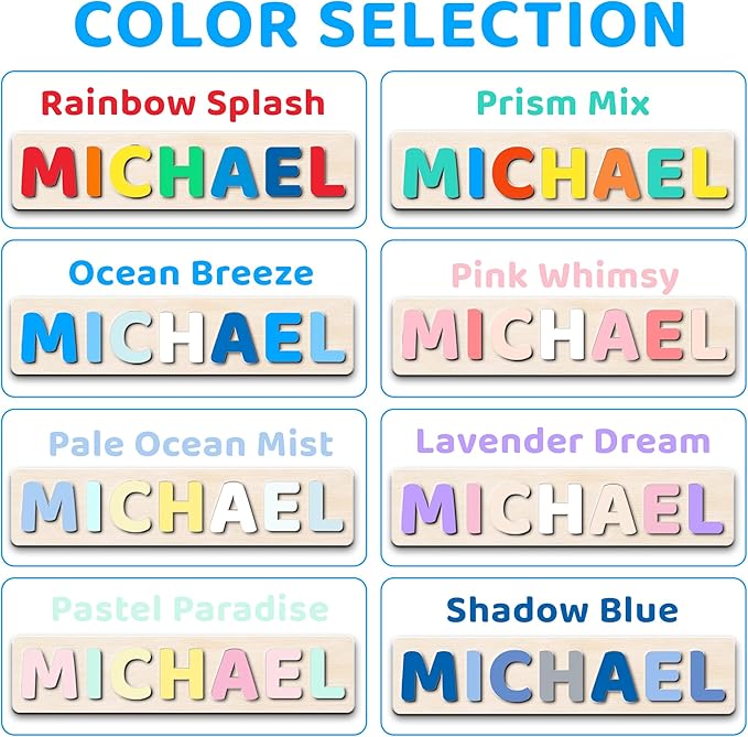 Personalized Puzzles for Toddlers 1-3,Name Puzzle for Kids Personalized,Name Puzzle for 1 Year Old,Educational Toys, Easter Gifts