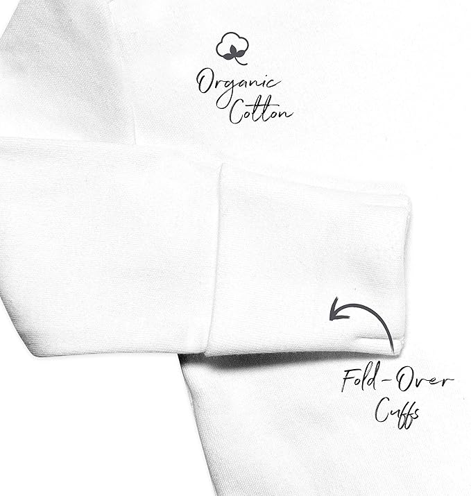 HonestBaby 3-pack Long Sleeve Side-snap Kimono Tops 100% Organic Cotton for Newborn Baby for Infant Boys, Girls, Unisex