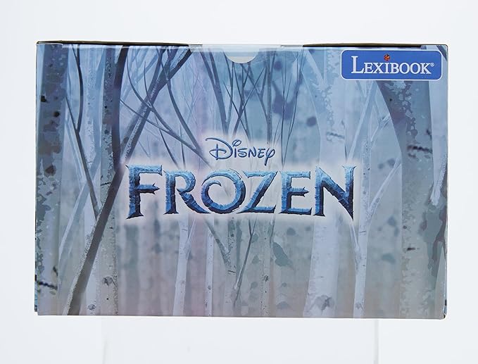 LEXIBOOK, Projector Clock Disney Frozen 2 Anna Elsa with Snooze Alarm Function, Night Light with Timer, LCD Screen, Battery Operated, Blue/Purple, RL977FZ