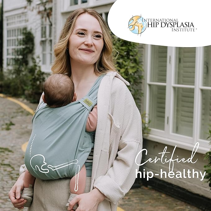 Boba Bliss Baby Carrier Newborn to Toddler (7-35 lbs) - Light & Breathable Toddler Carrier - Certified Hip-Healthy, Adjustable Straps for All Parents, Hybrid, Soft & Stretchy 0-18 Months (Sea Mist)