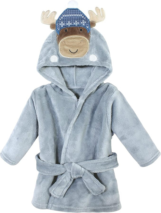 Hudson Baby Unisex Baby Plush Animal Face Bathrobe