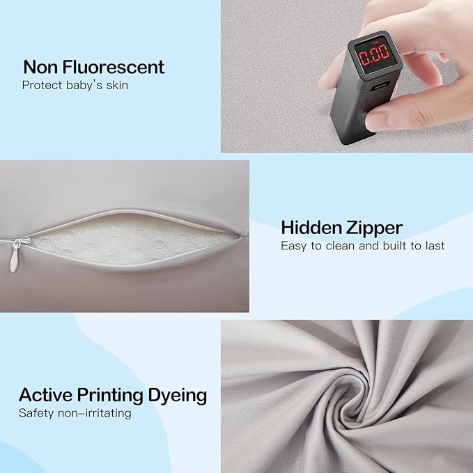 Lucakuins Baby Lounger, Bionic Design Baby Lounger for Newborn 0-24 Months, Soft Organic Cotton Breathable Lounger for Infants (Lovely White)