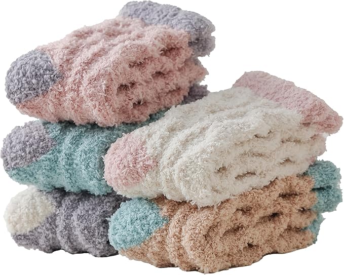 TEHOOK Warm & Cozy Gifts for Women, Fluffy Fuzzy Sock, Plush Sleeping Slipper Socks - Soft Warm Fabric