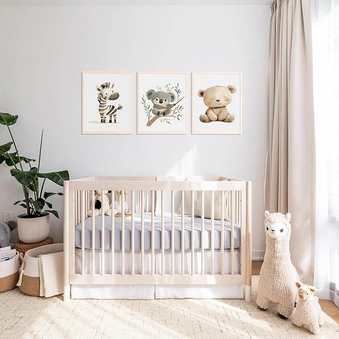Muslin Crib Sheets, 100% Organic Cotton, Breathable and Ultra-Soft, Standard Crib Sheet Mattress (28"x 52") for Girls and Boys, Neutral Fitted Baby Crib Sheet (Light Grey)