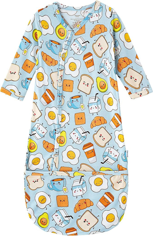 Baby Nightgowns Sleeper Gown Newborn Long Sleeve Pajama Gowns Unisex Viscose from Bamboo Infant Sleepwear
