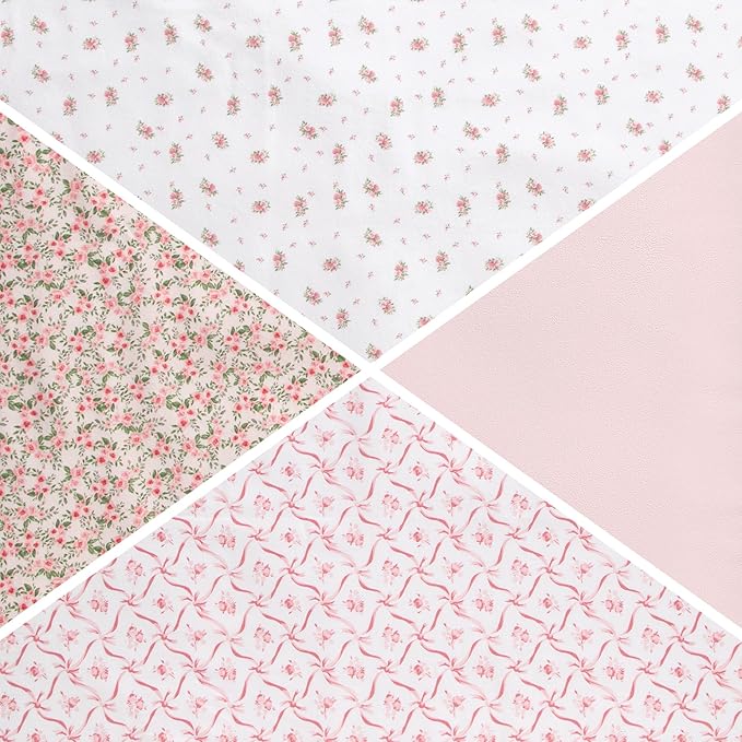 Delta Children 100% Cotton Flannel Baby Receiving Blankets for Girls and Boys – 30x30 Inches (Pack of 4), Pink Floral