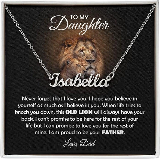 To My Beautiful Daughter Necklace from Mom & Dad | Cubic Zirconia Pendant with Heartfelt Message Card & Gift Box | Daughter Birthday, Graduation, Christmas Jewelry Gift from Parents