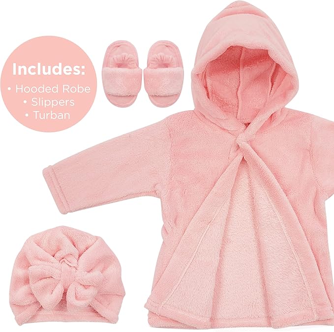 Rising Star Baby Toddler Robe Or Kids Robe for Girls and Boys - Kids & Baby Bath Robe Spa Set with Washcloth or Slippers