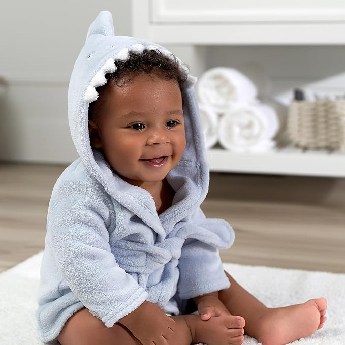 Gerber Unisex Baby Plushy Soft Hooded Animal Character Bathrobe