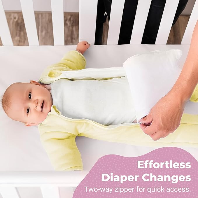 Magic Sleepsuit Baby Merlin's Microfleece Baby Swaddle Transition Product - Soft and Cozy Design, Double Zipper for Easy Diaper Changes, Promotes Safe Sleep, 3-6 Months - Yellow - Large 18-21lbs