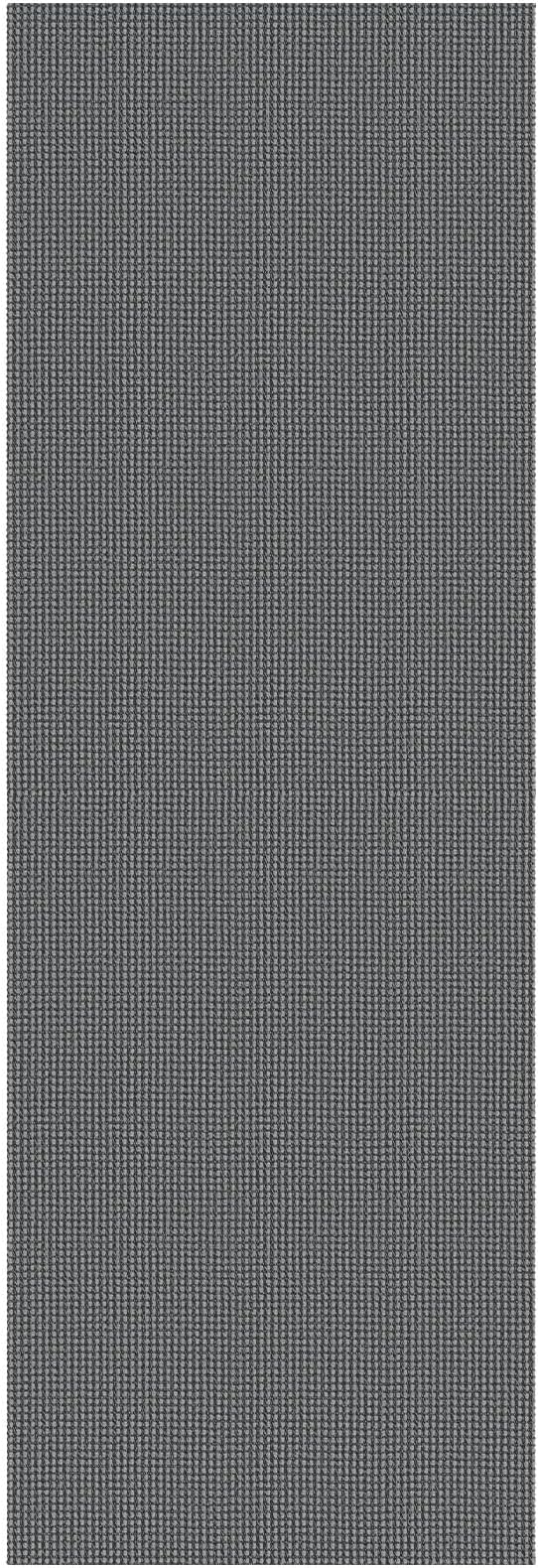 KOZYFLY Long Runners for Hallways 3x12 ft Washable Kitchen Runner Non Slip Rubber Backed Hallway Rugs Cotton Entryway Runner Rug Floor Carpet for Indoor Hall, Backdoor, Kitchen, Grey/Dark Grey