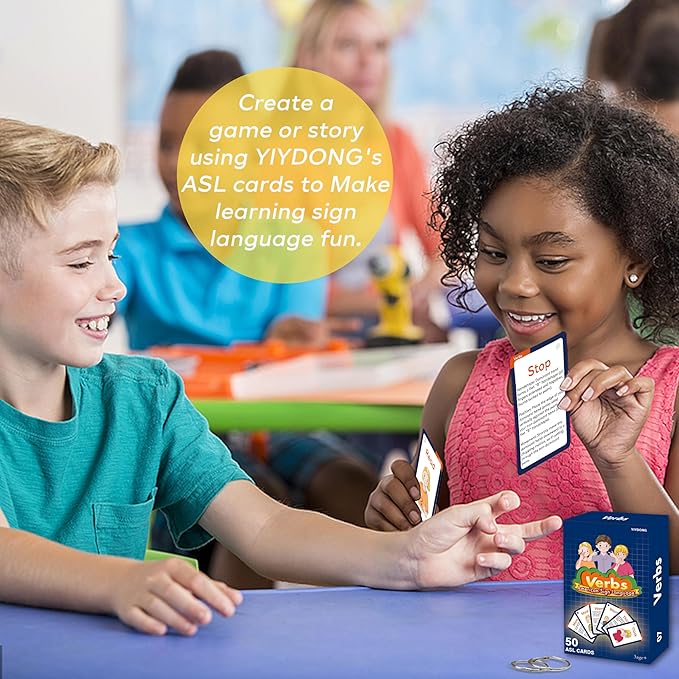 ASL Flash Cards - 500 American Sign Language FlashCards for Beginners and Toddlers, Kids, Teens and Adults Include Verbs, Nouns, Sight Words
