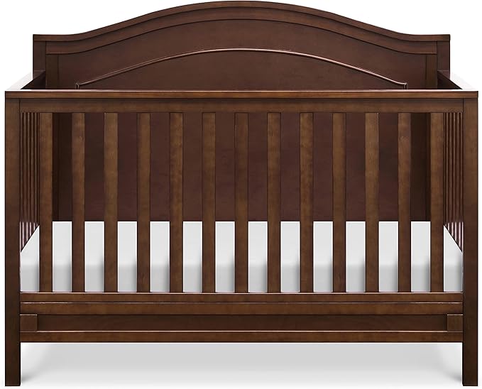 daVinci Charlie 4-in-1 Baby Crib Convertible to Toddler Bed, Daybed, Full-Size Bed, Easy Assembly - GREENGUARD Gold Certified - 4 Adjustable Mattress Heights, Conversion Kit Sold Separately - Espresso