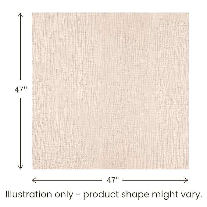 Konssy Muslin Swaddle Blankets for Girls Boys, 2 Pack Receiving Baby Blanket Large 47 x 47 inches, Soft Breathable Swaddling Wrap for Unisex Newborn (Coffee Check,Moon)