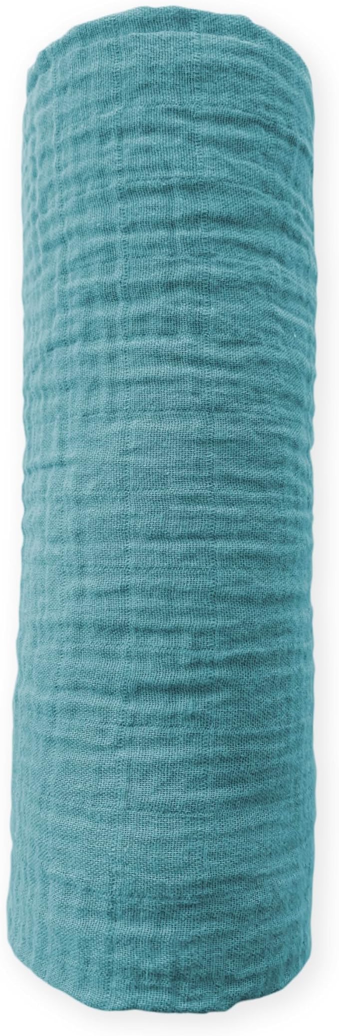 SwaddleDesigns Cotton Muslin Swaddle Blanket, Receiving Blanket for Baby Boys & Girls, Best Registry Gift, 46x46 inches, Teal