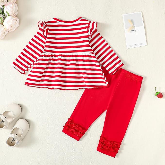 Baby Girl Clothes Toddler Girl Outfits Ruffle Shirt Pants Cute Infant Outfit Set Baby Girl Fall Winter Clothes