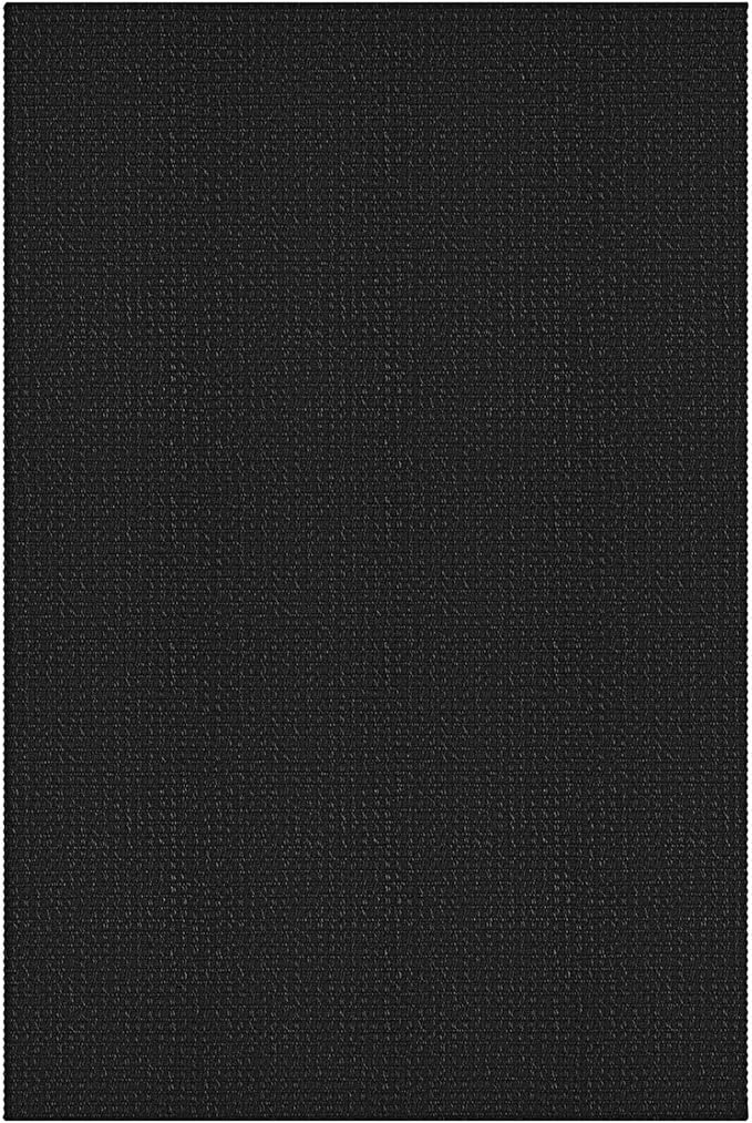 KOZYFLY Indoor Door Mat 2x3 ft Small Area Rugs Washable Front Door Mat Non Slip Rubber Backed Entryway Rug Cotton Entrance Doormat for Front Porch Bathroom Kitchen Bedroom, Black/Dark Grey
