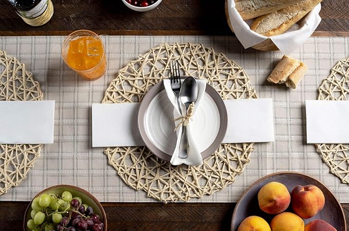 Linen-Feel European-White Paper Napkins - Decortive Cloth-Like Disposable Dinner Napkins - Soft And Absorbent. For Kitchen, Party, Wedding, Bathroom Or Any Occasion. (Pack of 100)