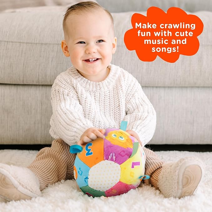 Move2Play, Hilariously Interactive Baby Ball with Music & Sound Effects | First Birthday Gift | Toddler Toy for Boys & Girls | Age 6, 9, 12, 18+ Month | 1, 2+ Year's Old