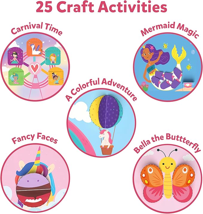 Skillmatics Scissor Skills Activity Book - Snip Snip, 25 Fun Cutting & Creative Activities for Preschoolers, 2 Child-Safe Scissors, Fine Motor Skills Craft Kit, Gifts for Kids Ages 3, 4, 5, 6, 7