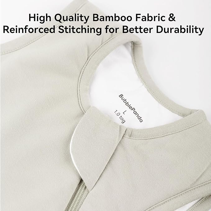 Rayon Made from Bamboo Sleep Sack 0-6 Months 1.0 Tog Ultra Soft Baby Wearable Blanket 0-3 Months Sleeping Sack 3-6 Months for Infant Newborn Babies Unisex Girl Boy 2-Way Zipper Breathable Lightweight