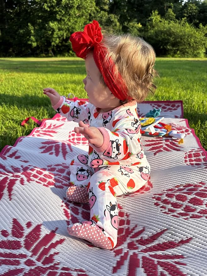 UNIFACO Baby Girls Boys Footed Pajamas One-Piece Sleeper Snug Fit Sleep and Play Zip Front Footie Romper 0-12 Month