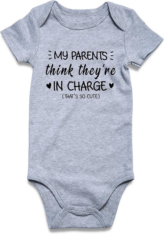 UNIFACO Unisex Baby Funny Saying Outfit Short and Long Sleeve Bodysuits Romper 0-18M