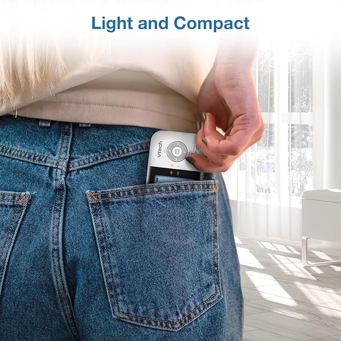 VTech VM923-2 Baby Monitor, 2.8”Screen, 1000ft Range, Pan-Tilt-Zoom, Night Vision, 2-Way Audio, Temperature Sensor, Lullabies, Secured Transmission No WiFi