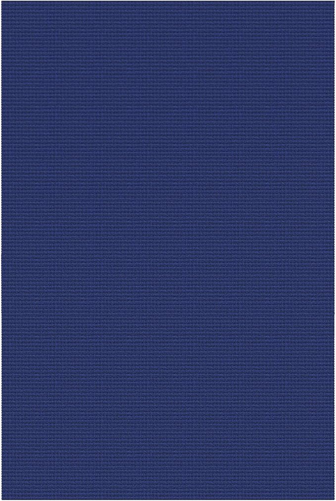 KOZYFLY Washable Area Rug 6x9 ft Rubber Backed Non Slip Rugs for Living Room Braided Cotton Bedroom Rug Woven Office Rugs Indoor Floor Carpets for Dining Bedroom Living Room, Royal Blue/Navy