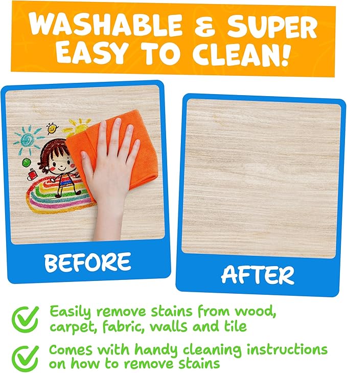 Jumbo Crayons For Toddlers 1-3 - 16pc Toddler Crayons For Kids Ages 4-8 1-3 2-4 - With Printed & PDF Crayon Color Sheets - Non Toxic, Washable, Large & Easy To Grip - Toddler Coloring Art Supplies