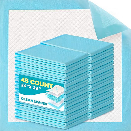 100 Count Disposable Bed Pads for Adult 36" x 36", Chucks Pads Underpads Bed Liner for Incontinence, Extra Large Puppy Pads / Dog Pee Pads / Wee Wee Pads for Training, XL, 45 Count