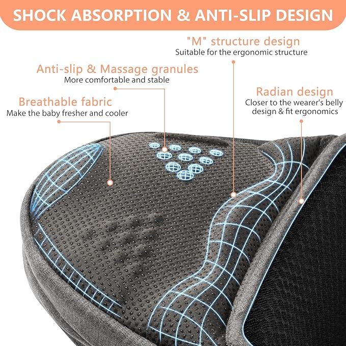 HKAI Baby Hip Carrier, Mom’s Choice Award Winner, Baby Carrier with Adjustable Waistband & Breathable Mesh, Ergonomic Carrier with Non-Slip Hip Seat Surface for Newborns & Toddlers, (Grey)