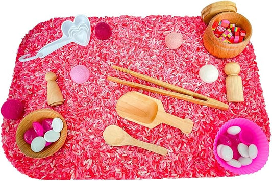 Kids Sensory bins Montessori sensory bin, sensory toys, Sensory bins, Sensory Bin For Preschoolers (Valentine Day Measuring Cups)