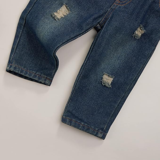 fhutpw Toddler Baby Boy Outfits Hoodie Sweatshirts & Jeans Clothes Set Fall Winter 6 9 12 18 24 Months