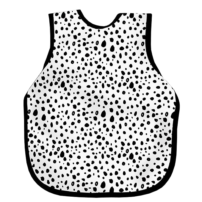 BapronBaby Organic Dot Bapron - No Neck Tie Safer Bib for Baby & Toddler - Soft Waterproof Stain Resistant - Machine Washable - Sz Preschool 3-5yrs