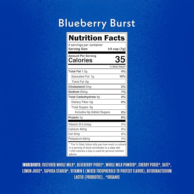 Once Upon A Farm Organic Smoothie Melts, Blueberry Burst, No Added Sugar, Kosher, USDA Certified Organic, Non-GMO, 1 Ounce (Pack of 8)