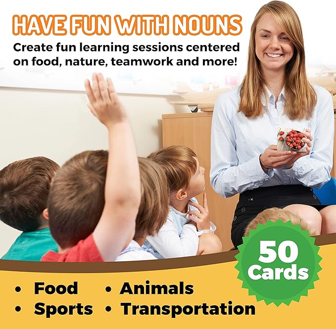 150 Noun Food and Animal Flash Cards Set, Montessori Educational Games, Vocabulary Builder Picture Cards for Speech Therapy, ESL, Occupational Therapy, Autism, Dementia and SLP Learning Materials