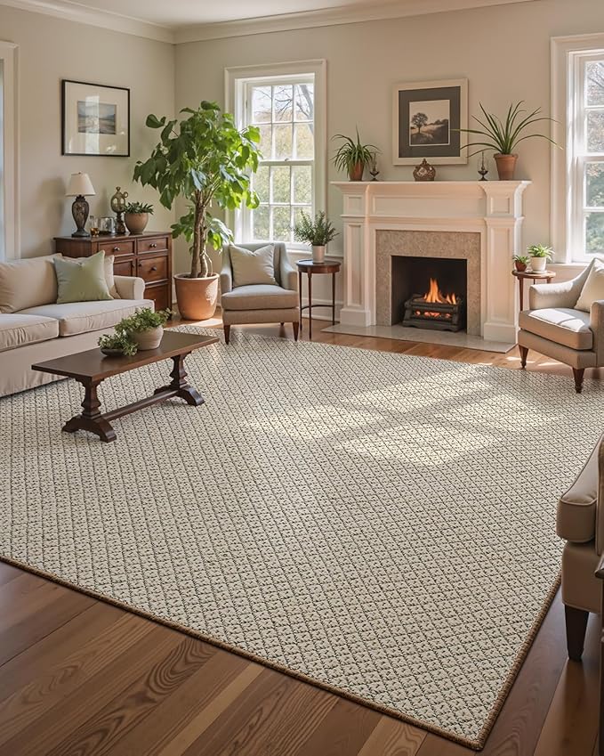 LUMI Sisal Area Rug 6x9 for Living Room, Natural Handwoven Rugs Non Slip, Farmhouse Braided Carpets No Shedding for High Traffic, Dining Room, Indoor, Outdoor, Patio