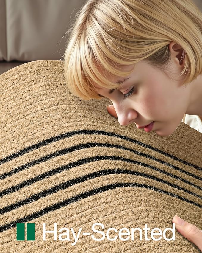 LUMI Jute Area Rug 5x8 for Living Room, Natural Handwoven Rugs Non Slip, Farmhouse Braided Carpets No Shedding for High Traffic, Dining Room, Indoor, Outdoor, Patio