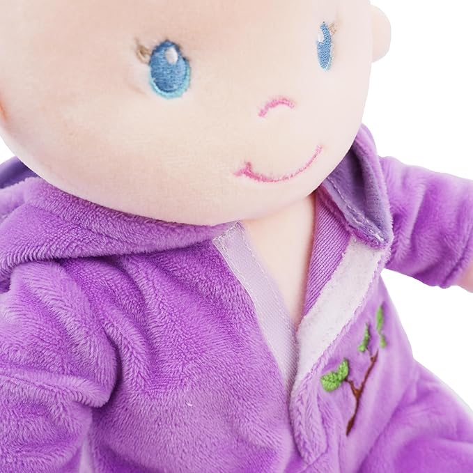 June Garden 12" Soothing Music Sweet Dolly Bedtime Owl - Interactive Stuffed Ultra Soft Talking Baby Doll for Birth and Up