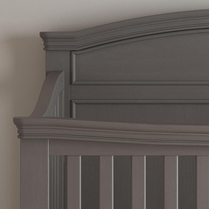 Child Craft Legacy Westgate 4-in-1 Convertible Crib, Baby Crib Converts to Day Bed, Toddler Bed and Full Size Bed, 3 Adjustable Mattress Positions, Baby Safe Finish (Chelsea Gray)